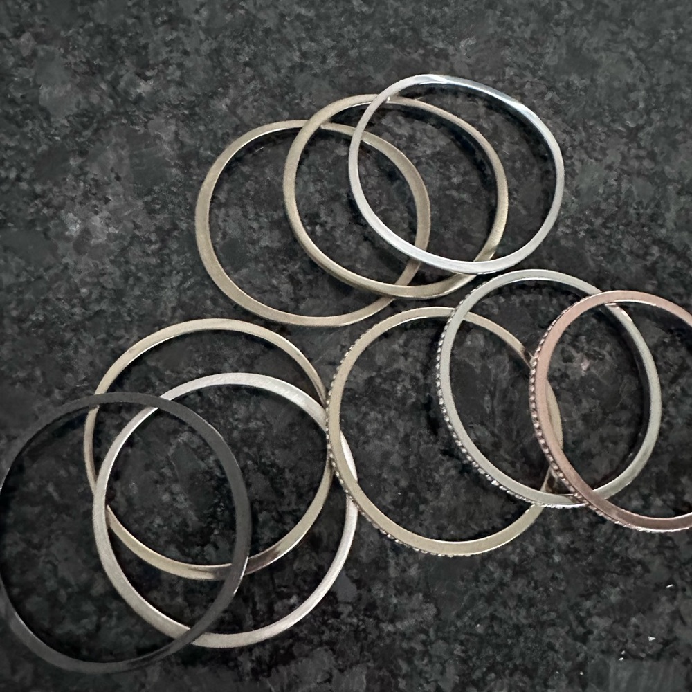 Elegant Silver and Gold Bangle Set